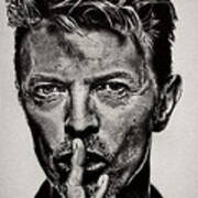 David Bowie - Pencil Abstract Art Print