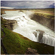 Gullfoss Waterfall Iceland #2 Art Print