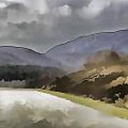 Highway Running Through The Wilderness Of The Scottish Highlands #2 Art Print