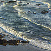 Incoming Waves At Bandon Beach Oregon #2 Art Print