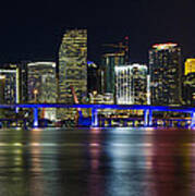 Miami Downtown Skyline Art Print