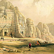 Petra, March 8th 1839, Plate 96 From Volume Iii Of The Holy Land Art Print