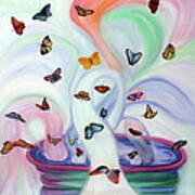 Releasing Butterflies Art Print