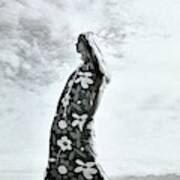 Veruschka Wearing A Suri Line Dress #2 Art Print