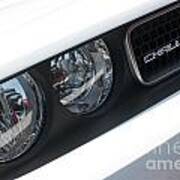 2012 Dodge Challenger White - Headlights 6030 Art Print