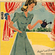 1940s Uk Womans Own Magazine Cover #21 Art Print