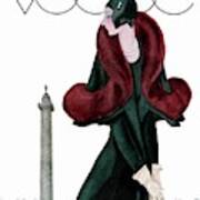 A Vintage Vogue Magazine Cover Of A Woman #23 Art Print
