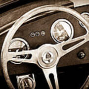 1965 Ac Cobra Steering Wheel Emblem #3 Art Print
