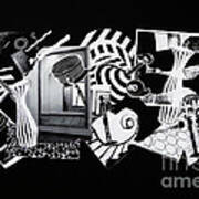 2d Elements In Black And White Art Print