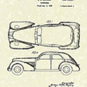 Automobile 1935 Patent Art #3 Art Print