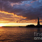 Glorious Sunset Over New York #3 Art Print