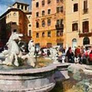 Piazza Navona In Rome #8 Art Print