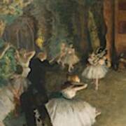 The Rehearsal Of The Ballet Onstage #3 Art Print