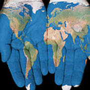 World In Our Hands Art Print