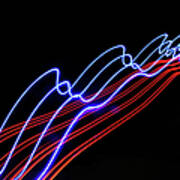 Abstract Light Trails And Streams #4 Art Print