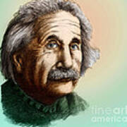 Albert Einstein, German-american Art Print