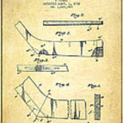 Hockey Stick Patent Drawing From 1931 Drawing by Aged Pixel - Pixels