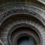 Spiral Staircase At The Vatican #4 Art Print