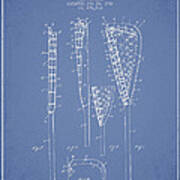Vintage Lacrosse Stick Patent From 1908 #2 Art Print
