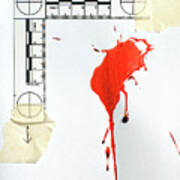 Blood Spatter Analysis #5 Art Print
