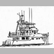 60 Foot Nordhav Grand Yacht Art Print