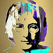 John Lennon Gold Series #9 Art Print