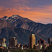 Salt Lake City Skyline #8 Art Print