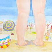 A Child Remembers The Beach Art Print