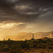 A Desert Monsoon Sunset Art Print