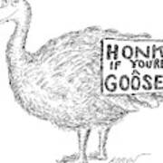 A Goose Is Depicted Art Print