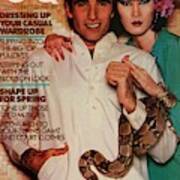 A Gq Cover Of A Couple With A Snake Art Print
