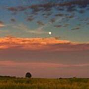 A Moonrise Earlier In The Summer. So Art Print