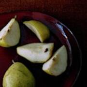 A Plate Of Pears Art Print