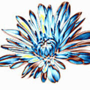 A Splash Of Petaled Blue Art Print