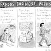 A Tryptich Of Poems About Business And Money Art Print