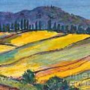 A Tuscan Hillside Art Print