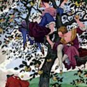 A Vanity Fair Cover Of Women Throwing Apples Art Print