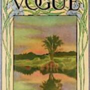 A Vintage Vogue Magazine Cover Of A River Art Print