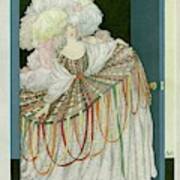 A Vogue Cover Of A Woman Wearing A Hoop Skirt Art Print