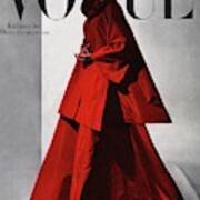 A Vogue Cover Of A Woman Wearing A Red Art Print