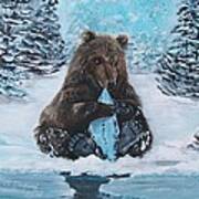 A Young Brown Bear Art Print