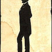 Abraham Lincoln Silhouette 1860 Art Print