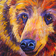 Abstract Bear Grizzley Art Print