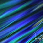 Abstract Blue Green Diagonal Blur Art Print