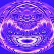 Abstract In Bue With Purple Art Print