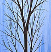 Abstract Landscape Original Trees Art Print Painting ... Twilight Trees #4 Art Print