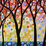 Abstract Original Modern Trees Landscape Print Painting ... Joyous Sky Art Print
