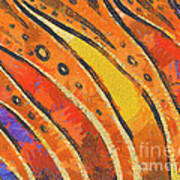 Abstract Rainbow Tiger Stripes Art Print
