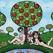 Adam And Eve The Naked Truth Art Print
