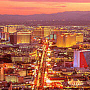 Aerial Las Vegas Nv Usa Art Print